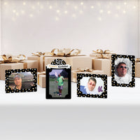 Adult 50th Birthday - Gold - Birthday Party 4x6 Picture Display - Paper Photo Frames - Set of 12