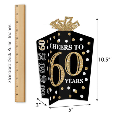 Adult 60th Birthday - Gold - Birthday Party Decor and Confetti - Terrific Table Centerpiece Kit - Set of 30