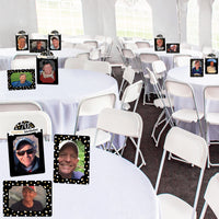 Adult 70th Birthday - Gold - Birthday Party 4x6 Picture Display - Paper Photo Frames - Set of 12