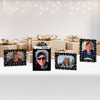 Adult 70th Birthday - Gold - Birthday Party 4x6 Picture Display - Paper Photo Frames - Set of 12