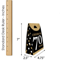 Adult 70th Birthday - Gold - Birthday Gift Favor Bags - Party Goodie Boxes - Set of 12