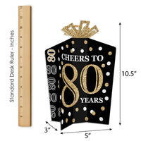Adult 80th Birthday - Gold - Birthday Party Decor and Confetti - Terrific Table Centerpiece Kit - Set of 30