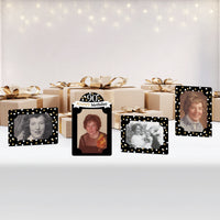 Adult 90th Birthday - Gold - Birthday Party 4x6 Picture Display - Paper Photo Frames - Set of 12