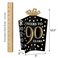 Adult 90th Birthday - Gold - Birthday Party Decor and Confetti - Terrific Table Centerpiece Kit - Set of 30