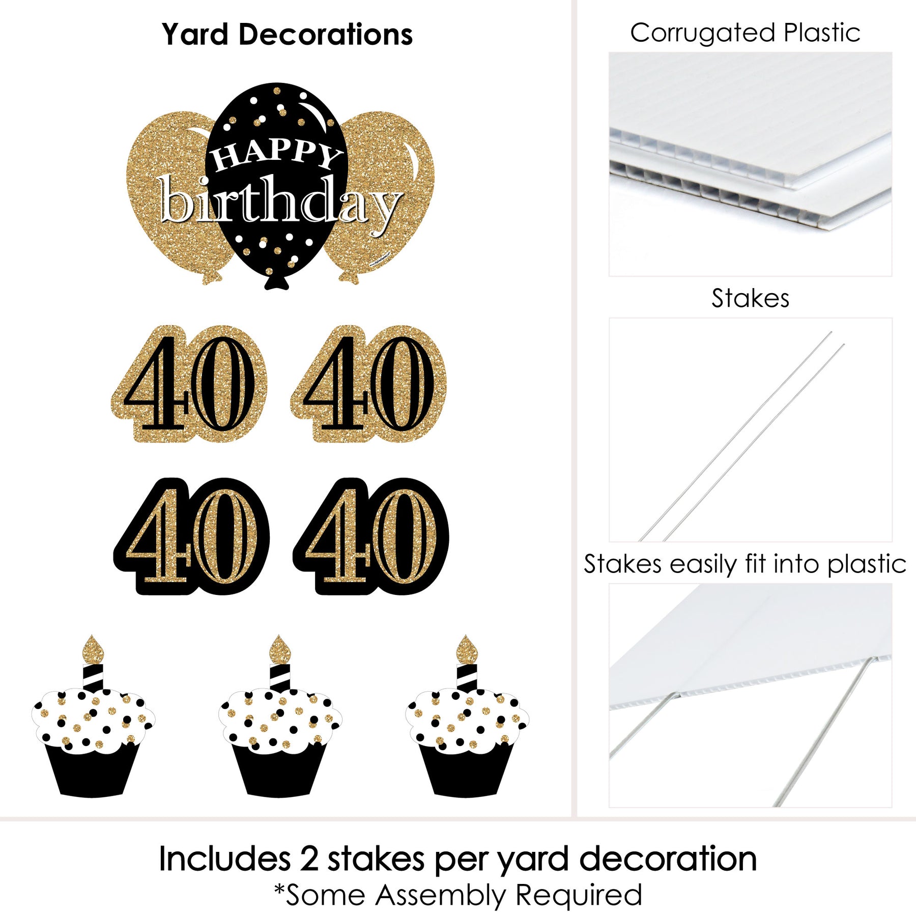 adult-40th-birthday-gold-yard-sign-outdoor-lawn-decorations-birthday-party-yard-signs-set-of-8-bigdotofhappiness-com-big-dot-of-happiness-llc for Free Printable 40th Birthday Decorations Adult 40th Birthday - Gold - Yard Sign & Outdoor Lawn Decorations - Birthday Party Yard Signs - Set of 8 | BigDotOfHappiness.com – Big Dot of Happiness LLC for Free Printable 40th Birthday Decorations