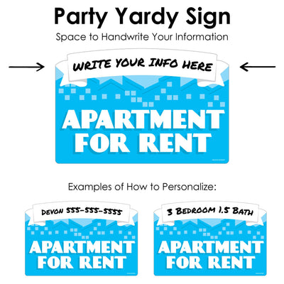 Apartment for Rent - Yard Sign Lawn Decorations - Party Yardy Sign