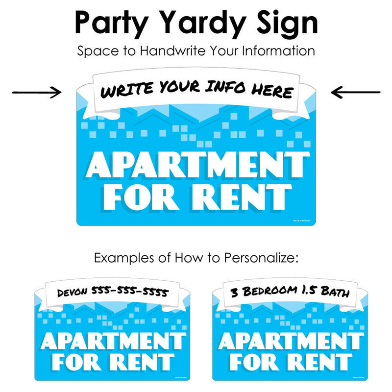 Apartment for Rent - Yard Sign Lawn Decorations - Party Yardy Sign
