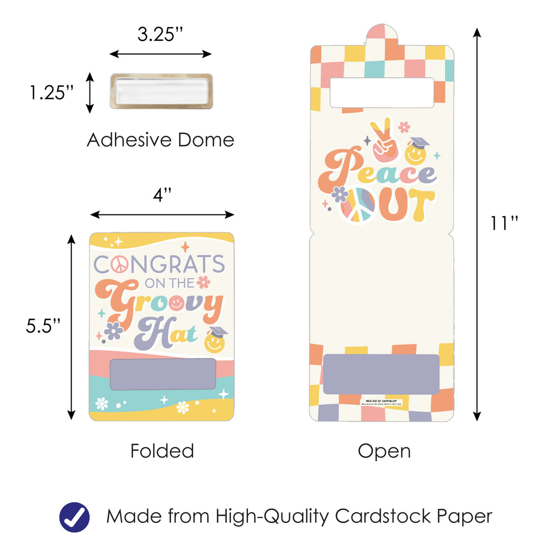 Assorted Graduation - DIY Graduation Party Cash Holder Gift - Funny Money Cards - Set of 6