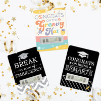 Assorted Graduation - DIY Graduation Party Cash Holder Gift - Funny Money Cards - Set of 6