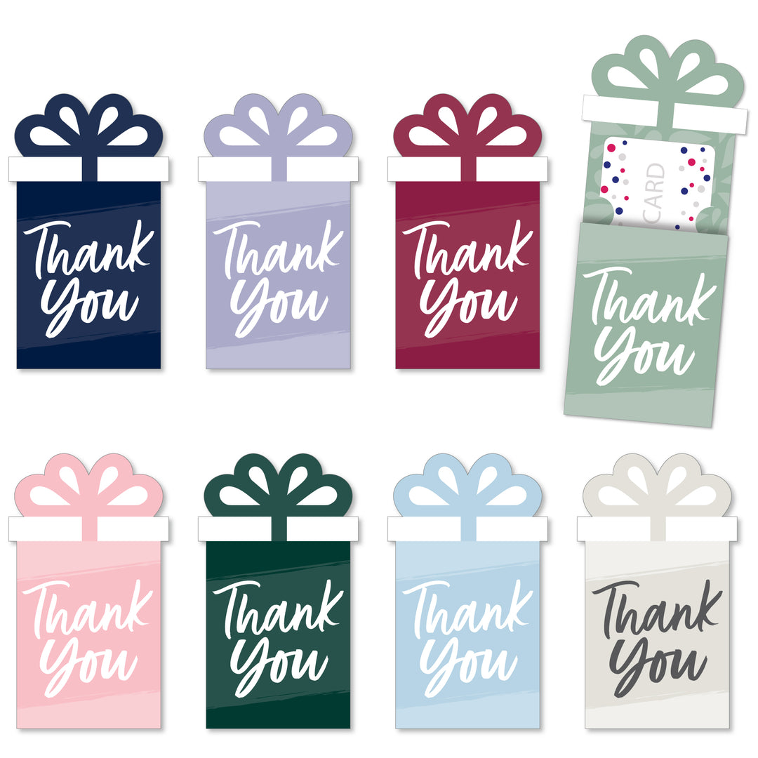 Assorted Elegantly Simple - Guest Party Favors Money and Gift Card Sleeves - Nifty Gifty Card Holders - Set of 8