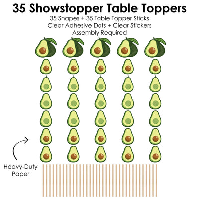 Hello Avocado - Fiesta Party Centerpiece Sticks - Showstopper Table Toppers - 35 Pieces
