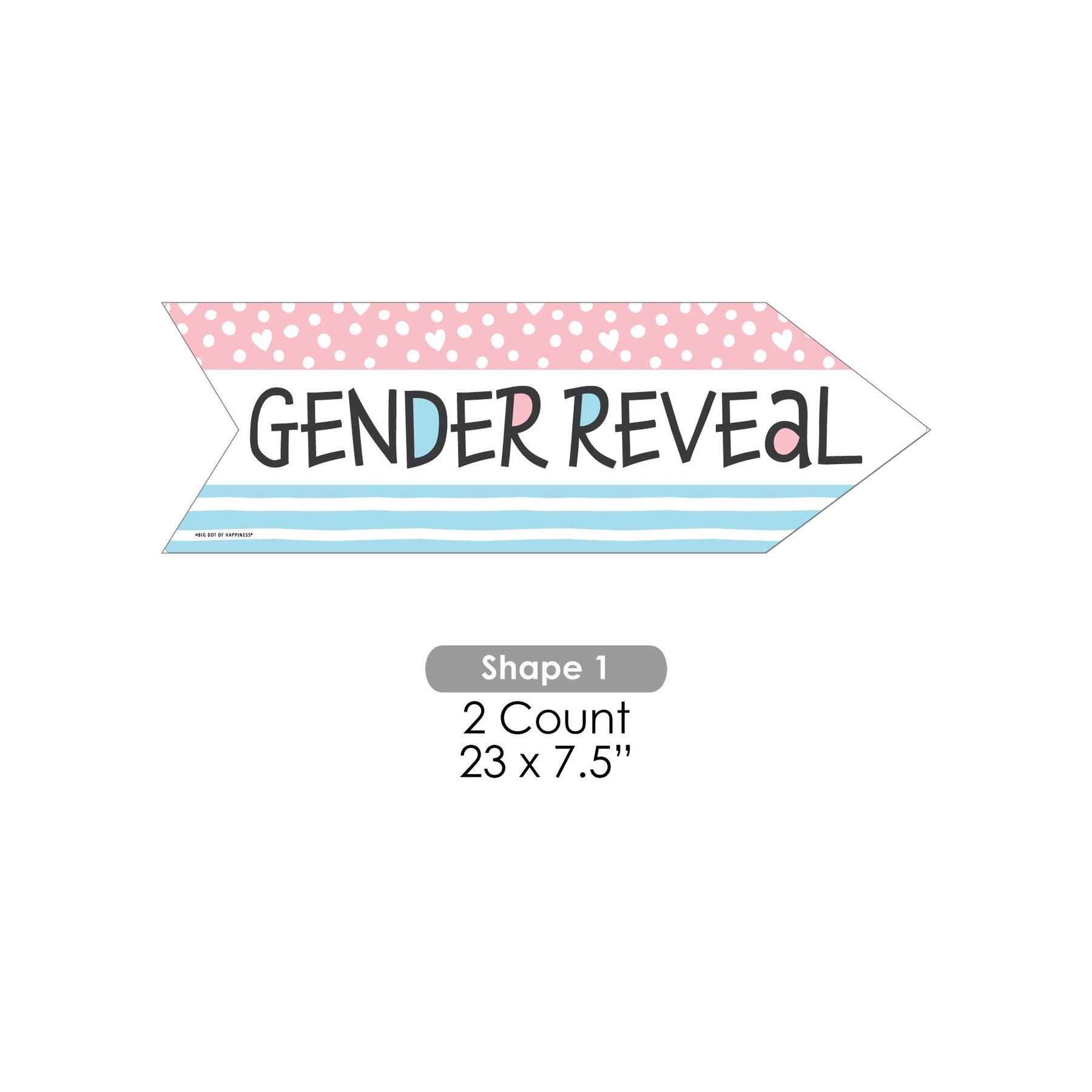 Baby Gender Reveal - Team Boy or Girl Party Sign Arrow - Double Sided Directional Yard Signs - Set of 2 | BigDotOfHappiness.com – Big Dot of Happiness LLC for Free Printable Gender Reveal Signs