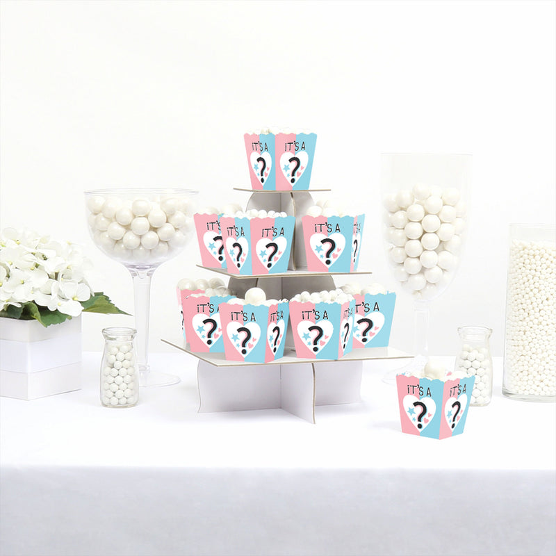 Baby Gender Reveal - Party Mini Favor Boxes - Team Boy or Girl Party Treat Candy Boxes - Set of 12