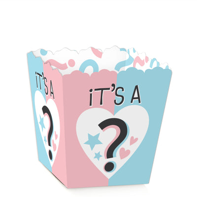 Baby Gender Reveal - Party Mini Favor Boxes - Team Boy or Girl Party Treat Candy Boxes - Set of 12