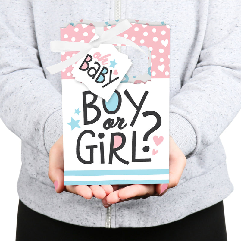 Baby Gender Reveal - Team Boy or Girl Party Favor Boxes - Set of 12