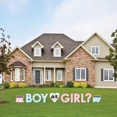 Baby Gender Reveal - Yard Sign Outdoor Lawn Decorations - Team Boy or Girl Party Yard Signs - Boy or Girl