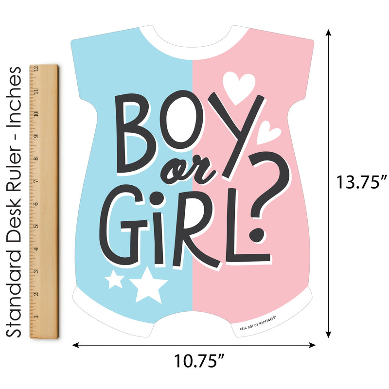 Baby Gender Reveal - Outdoor Lawn Sign - Team Boy or Girl Party Yard Sign - 1 Piece