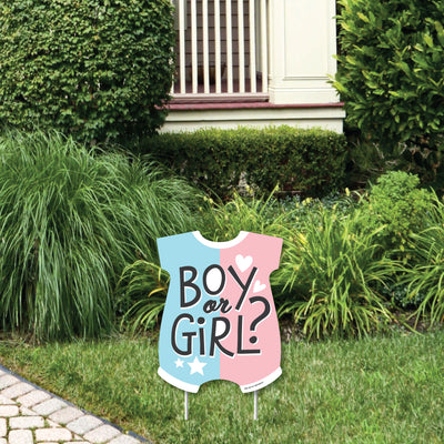 Baby Gender Reveal - Outdoor Lawn Sign - Team Boy or Girl Party Yard Sign - 1 Piece