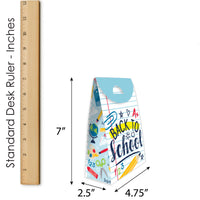 Back to School - First Day of School Classroom Gift Favor Bags - Party Goodie Boxes - Set of 12