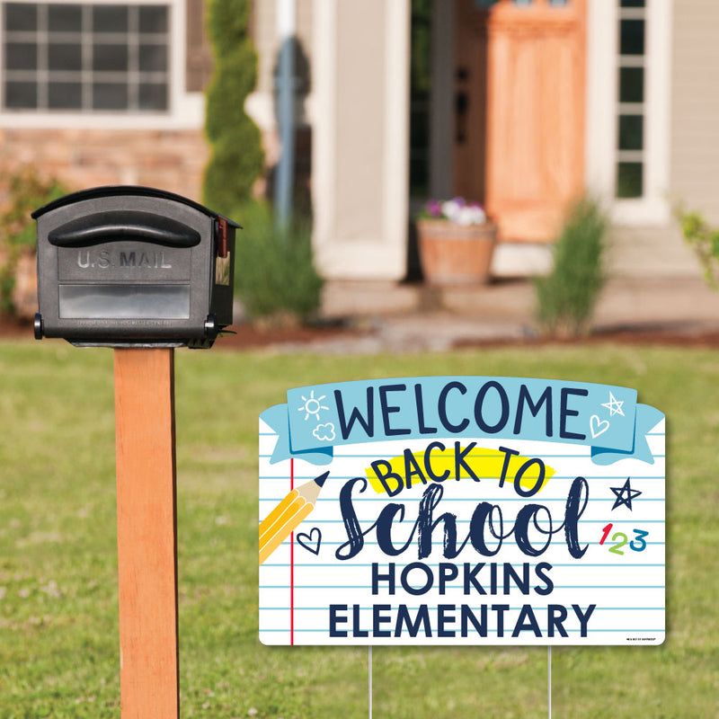 Back to School - First Day of School Classroom Yard Sign Lawn Decorations - Personalized Party Yardy Sign