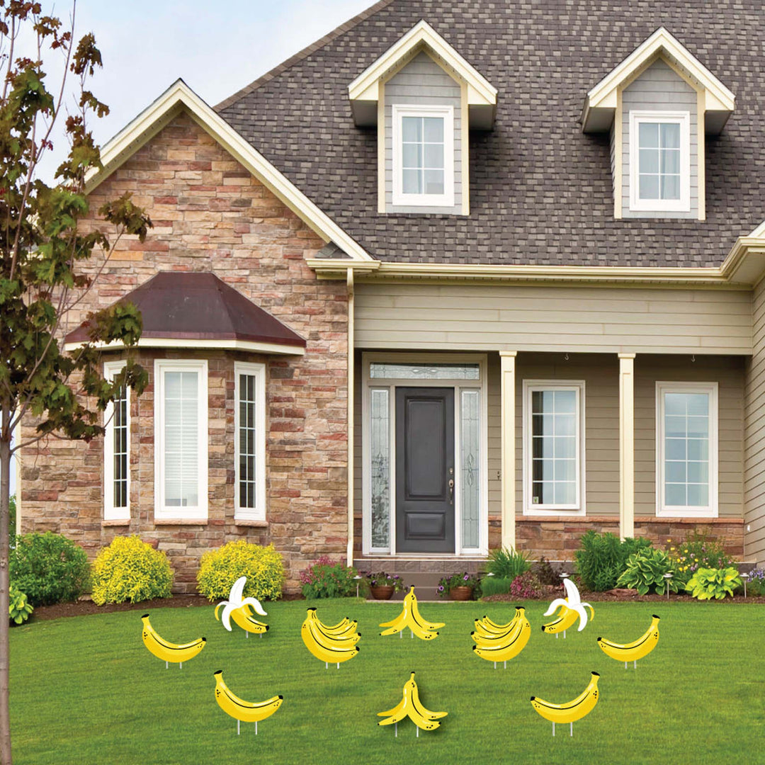 Let's Go Bananas - Lawn Decorations - Outdoor Tropical Party Yard Decorations - 10 Piece
