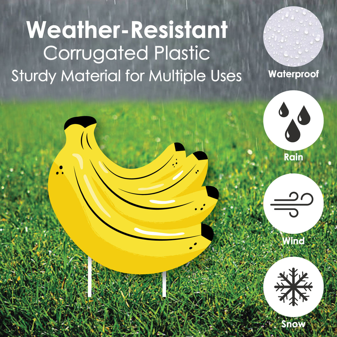 Let's Go Bananas - Lawn Decorations - Outdoor Tropical Party Yard Decorations - 10 Piece