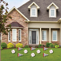 Batter Up - Baseball - Lawn Decorations - Outdoor Baby Shower or Birthday Party Yard Decorations - 10 Piece