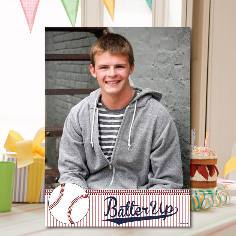 Batter Up - Baseball - Photo Yard Sign - Baby Shower or Birthday Party Decorations