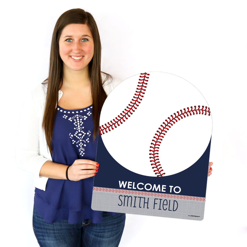 Batter Up - Baseball - Party Decorations - Birthday Party or Baby Shower Personalized Welcome Yard Sign