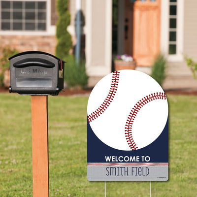 Batter Up - Baseball - Party Decorations - Birthday Party or Baby Shower Personalized Welcome Yard Sign