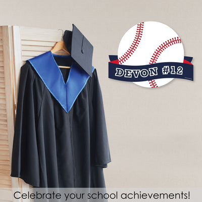 Baseball School Spirit - Personalized Senior Night or Graduation Party Wall Decoration - Involvement Sign