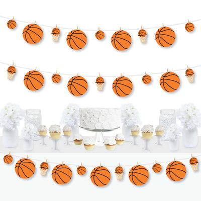 Nothin' But Net - Basketball - Baby Shower or Birthday Party DIY Decorations - Clothespin Garland Banner - 44 Pieces