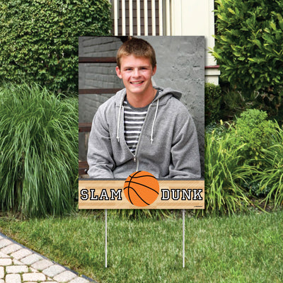 Nothin' But Net - Basketball - Photo Yard Sign - Baby Shower or Birthday Party Decorations