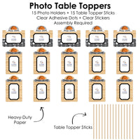 Nothin' But Net - Basketball - Baby Shower or Birthday Party Picture Centerpiece Sticks - Photo Table Toppers - 15 Pieces