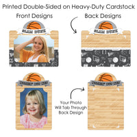Nothin' But Net - Basketball - Baby Shower or Birthday Party Picture Centerpiece Sticks - Photo Table Toppers - 15 Pieces