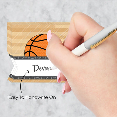 Nothin' But Net - Basketball - Baby Shower or Birthday Party Tent Buffet Card - Table Setting Name Place Cards - Set of 24