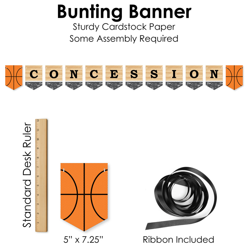 Nothin’ But Net - Basketball - DIY Baby Shower or Birthday Party Concession Signs - Snack Bar Decorations Kit - 50 Pieces