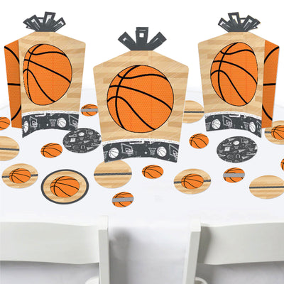 Nothin' But Net - Basketball - Baby Shower or Birthday Party Decor and Confetti - Terrific Table Centerpiece Kit - Set of 30