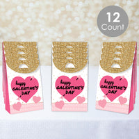 Be My Galentine - Galentine’s & Valentine’s Day Gift Favor Bags - Party Goodie Boxes - Set of 12