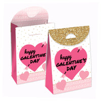 Be My Galentine - Galentine’s & Valentine’s Day Gift Favor Bags - Party Goodie Boxes - Set of 12