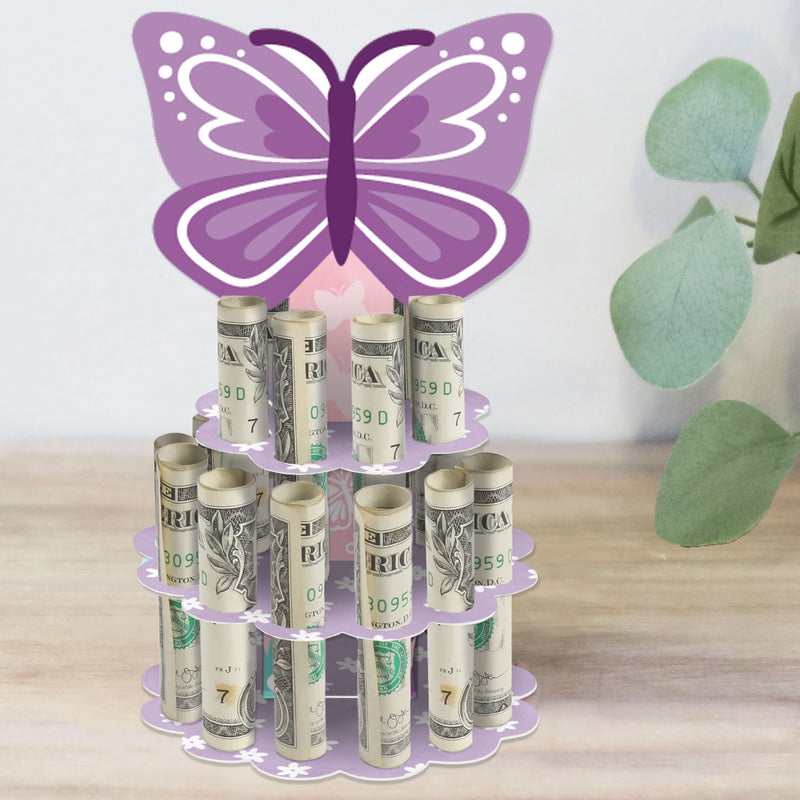 Beautiful Butterfly - DIY Birthday Party Money Holder Gift - Cash Cake