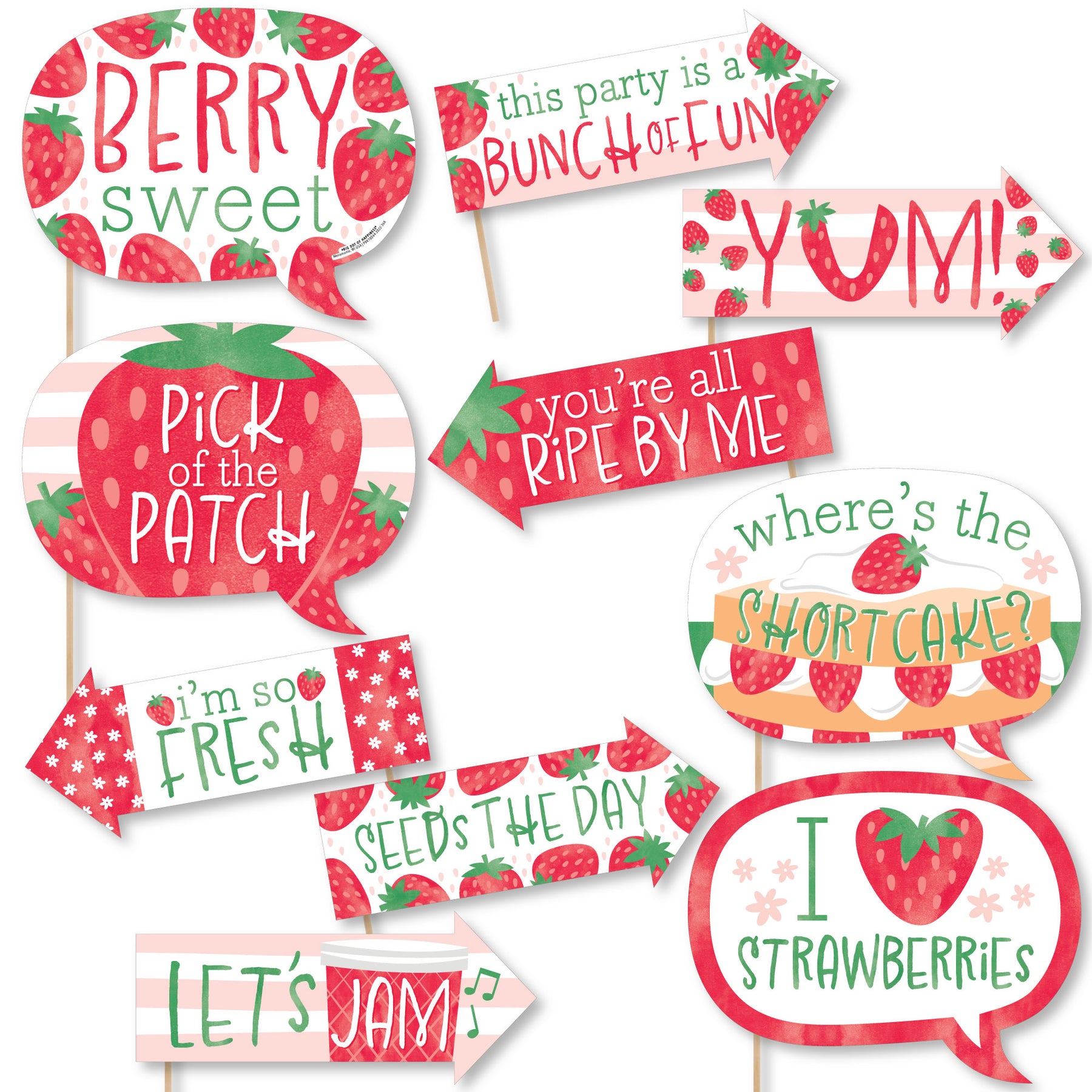 Funny Berry Sweet Strawberry - Fruit Themed Birthday Party or Baby Shower Photo Booth Props Kit - 10 Piece | BigDotOfHappiness.com – Big Dot of Happiness LLC funny-berry-sweet-strawberry-fruit-themed-birthday-party-or-baby-shower-photo-booth-props-kit-10-piece-bigdotofhappiness-com-big-dot-of-happiness-llc