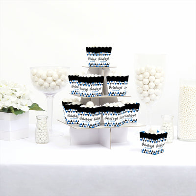 Blue Grad - Best is Yet to Come - Party Mini Favor Boxes - Royal Blue 2022 Graduation Party Treat Candy Boxes - Set of 12
