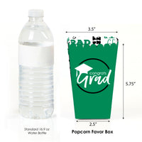 Green Grad - Best is Yet to Come - Green Graduation Party Favor Popcorn Treat Boxes - Set of 12