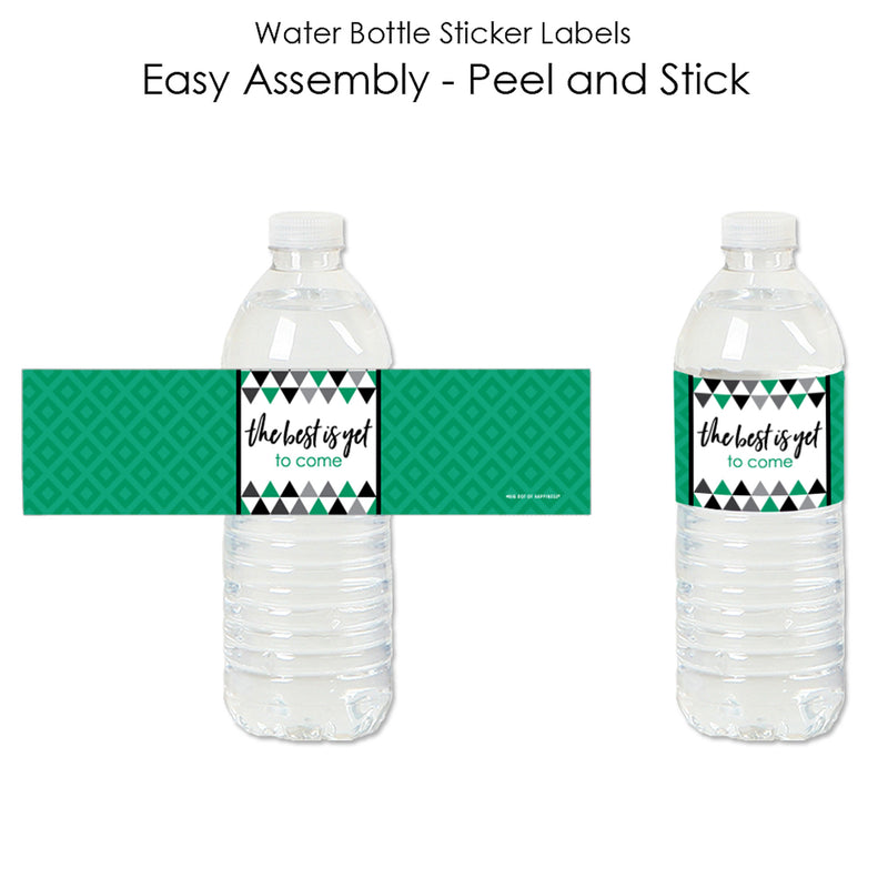 Green Grad - Best is Yet to Come - Green Graduation Party Water Bottle Sticker Labels - Set of 20