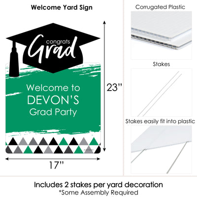 Green Grad - Best is Yet to Come - Party Decorations - Graduation Party Personalized Welcome Yard Sign