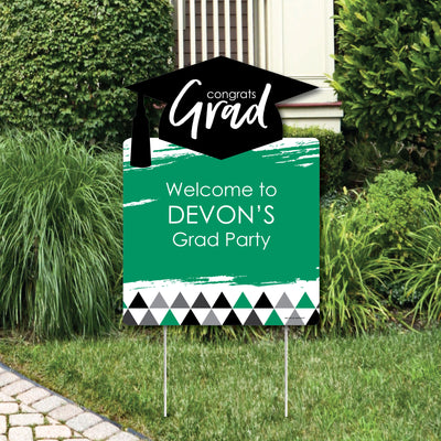 Green Grad - Best is Yet to Come - Party Decorations - Graduation Party Personalized Welcome Yard Sign