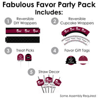 Maroon Grad - Best is Yet to Come - Burgundy Graduation Party Favors and Cupcake Kit - Fabulous Favor Party Pack - 100 Pieces