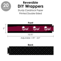 Maroon Grad - Best is Yet to Come - Burgundy Graduation Party Favors and Cupcake Kit - Fabulous Favor Party Pack - 100 Pieces