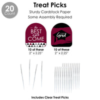 Maroon Grad - Best is Yet to Come - Burgundy Graduation Party Favors and Cupcake Kit - Fabulous Favor Party Pack - 100 Pieces